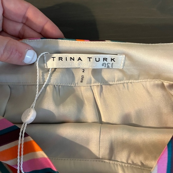 Trina Turk Bay Geometric Wide Leg Pants NWT - Picture 7 of 9